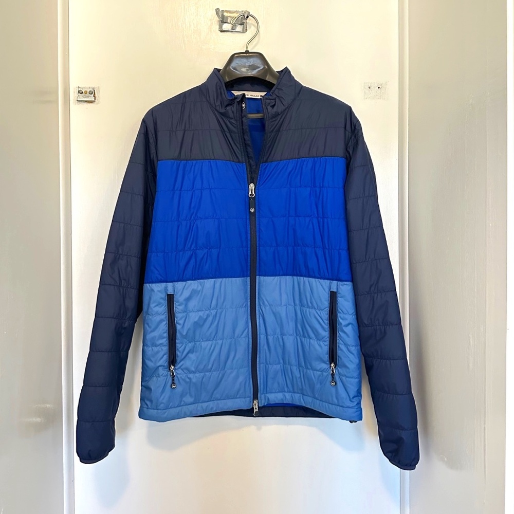 Mens Peter Millar Blue All Course quilted jacket (small)